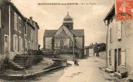 CPA - MONTHUREUX-sur-SAÔNE (88) - Aspect De La Rue De L'Eglise En 1900 - Monthureux Sur Saone