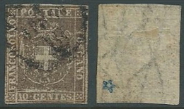 1860 TOSCANA USATO STEMMA DI SAVOIA 10 CENT - A123 - Toscane