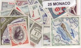 MONACO 25 TIMBRES DIFFERENTS NEUFS & OBLITERES - Collezioni & Lotti