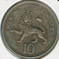 Grande Bretagne Great Britain 10 New Pence 1971 KM 912 - 10 Pence & 10 New Pence