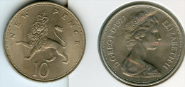 Grande Bretagne Great Britain 10 New Pence 1973 KM 912 - 10 Pence & 10 New Pence