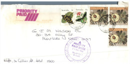(806) Australia Cover Posted In 1986 - Priority Paid Postmark + Special Label - Lettres & Documents