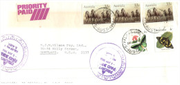 (806) Australia Cover Posted In 1986 - Priority Paid Postmark + Special Label - Storia Postale
