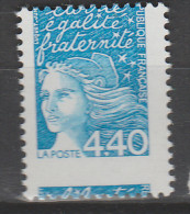 FRANCE N° 3095 4F40 BLEU TYPE MARIANNE DE LUQUET PIQUAGE A CHEVAL NEUF SANS CHARNIERE - Unused Stamps