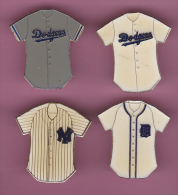 46241-lot De 4 Pin's .Base Ball.Detroit Tigers.Dodgers.New York Highlanders - Baseball