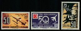 Turkey 1961 50th Anniversary Of Turkish Air Force. Mi 1807-1809 MNH - Unused Stamps