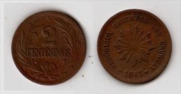 * URUGUAY Año 1943: 2 Centésimos - Cobre - Uruguay