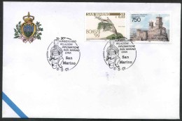 2001 San Marino, Ann. Relazioni Diplomatiche Tra San Marino E Cina, Busta Non Viaggiata - Covers & Documents