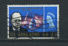 HONG KONG   1966    Churchill  Commemoration  10c  New  Blue      USED - Usati