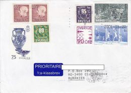 25348- PORCELAIN, BLACKGAMMON, BADMINTON, JOGGING, KING CARL VI ADOLF, HERITAGE, STAMPS ON COVER, 2001, SWEDEN - Covers & Documents