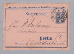 DR Privatpost Stadtpost Berlin 1890 Brief GS - Private & Local Mails