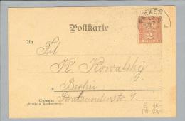 DR Privatpost Berlin 1898-08-29 2 Pfennig Auf PK - Private & Local Mails