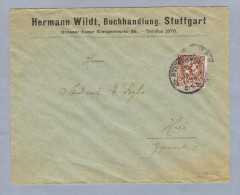 DR Privatpost Stuttgart 1896-03-26 Mi#2 H.Wildt - Private & Local Mails