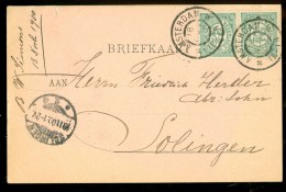 HANDGESCHREVEN BRIEFKAART Uit 1900 Van AMSTERDAM Naar SOLINGEN  (9836L) - Lettres & Documents