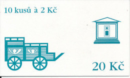 Czech Rep. / Stamps Booklet (1994) 0013 ZS 4 City Usti Nad Labem (church) Mail Coach; Letter-box; Sending Money (J3716) - Nuevos