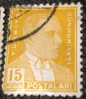 Turkey 1931 Kemal Ataturk 15k - Used - Gebraucht