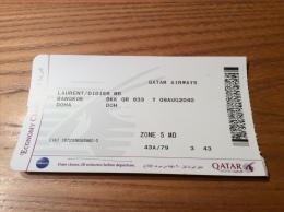 Billet D´avion ** "QATAR AIRWAYS - BANGKOK - DOHA" - Welt