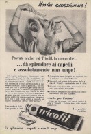 # CREMA TRICOFIL TRICOFILINA, ITALY 1950s Advert Pubblicità Publicitè Hair Fixer Fixateur Cheveux Fijador Haar - Unclassified