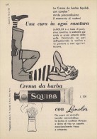 # SQUIBB SHAVING CREAM, ITALY 1950s Advert Pubblicità Publicitè Reklame Crema Barba Creme Rasage Rasierschaum - Non Classés