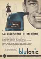 # BLU TONIC AFTER SHAVE LOTION, ITALY 1950s Advert Pubblicità Publicitè Reklame Barba Rasage Rasierschaum - Zonder Classificatie