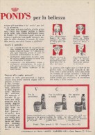 # POND'S CREAM 1950s Advert Pubblicità Publicitè Reklame Beauty Moisturizing Cream Creme Hydratante Protector - Unclassified