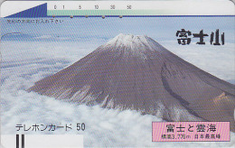 Télécarte Ancienne Japon / 110-28510 - Volcan MONT FUJI / Verso B - Mountain Vulcan Japan Front Bar Phonecard - 250 - Volcanos