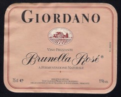 # BRUNELLA ROSE´ GIORDANO PIEMONTE Wine Label Italy, Wein Vino Vin Etiquette Etiqueta Etikett - Rosés