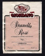 # BRUNELLA ROSE´ GIORDANO PIEMONTE Wine Label Italy, Wein Vino Vin Etiquette Etiqueta Etikett - Rosés
