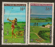 FRENCH POLYNESIA 1974 Golf SG 177-8 U #OF244 - Used Stamps