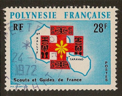 FRENCH POLYNESIA 1971 28f Scouts And Gudes SG 152 U #OF241 - Used Stamps