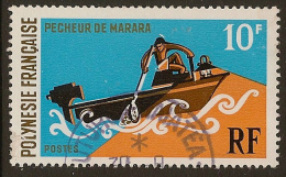 FRENCH POLYNESIA 1971 10f Fishing SG 130 U #OF232 - Gebraucht