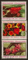 FRENCH POLYNESIA 1971 Flowers SG 134-6 U #OF233 - Used Stamps