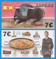 SPAGNA 7€ 19 - Junio - 2.014 "Proclamación De FELIPE VI"   SC/UNC/PLANCHA  T-DL-11.369  Fantasy Banknote - [ 8] Fictifs & Specimens