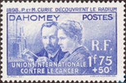 Pierre Et Marie Curie Détail De La Série ** Dahomey N° 109 - Recherche Sur Le Cancer - 1938 Pierre Et Marie Curie