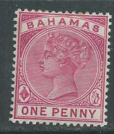 Bahamas N° 18a X  Effigie De Victoria, 1 P. Rose,  Trace De Charnière  Sinon TB - 1859-1963 Crown Colony