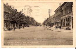 LEOPOLDSBURG - BOURG-LEOPOLD (3581): Rue De La Sation - Statiestraat. Hôtel-Restaurant Du Chemin De Fer. Animation. CPSM - Leopoldsburg