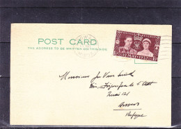 Grande Bretagne - Carte Postale De 1937 - FDC Oblitération 1er Jour - Edgware - Valeur 30 Euros - Brieven En Documenten