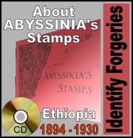 About ABYSSINIA´s Stamps Book FORGERY Detection ETHIOPIA Ethiopie - Poole - English