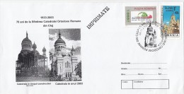 2634FM- CLUJ NAPOCA ORTHODOX CATHEDRAL, SPECIAL COVER, 2003, ROMANIA - Lettres & Documents