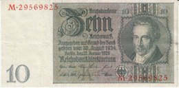 Germany #180a, 10 Marks Banknote Money Currency, 22 January 1929 Date - 10 Reichsmark