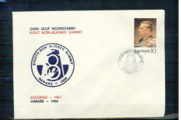 Yugoslavia / Jugoslawien / Yougoslavie 1986 Harare Conference Of Non Aligned Countries Commemmorative Cover - Covers & Documents