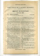 - HALAGE DES BATEAUX SUR LES CANAUX ET LES EAUX TRANQUILLES . BREVET D´INVENTION DE 1902 . - Technique Nautique & Instruments