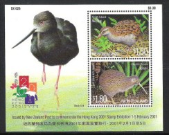 NEUSEELAND - NZ 2001 INTERNATIONALE EXPO HONG KONG (VÖGEL) Mi BLOCK 118** - Nuevos