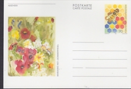 Liechtenstein 1998 Bees Postal Stationery Marianne Hilti "Sommerwiese"  Unused (24111DC) - Enteros Postales