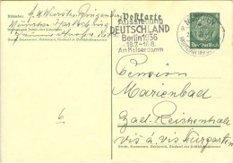 GERMANY Card With Olympic Machinecancel Ausstellung Deutschland München Hauptstadt Der Bewegung - Zomer 1936: Berlijn
