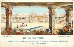 TORINO - ESPOSIZIONE INTERNAZIONALE 1911. CARTOLINA DI INAUGURAZIONE DELLO STADIUM. CARTOLINA PRIMI '900 - Exhibitions