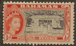 BAHAMAS 1954 1/2d QE SG 201 FU #NM231 - 1859-1963 Crown Colony