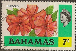 BAHAMAS 1971 7c Hibiscus SG 365 U #NM244 - 1859-1963 Crown Colony