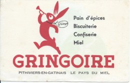 Buvard/Pain D'épice/GRINGOIRE/ Couleur Blanche/Pithiviers-en-Gatinais/Vers 1950  BUV229 - Pain D'épices