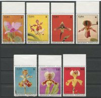 CUBA 1971 N° 1499/1505 ** Neufs = MNH Superbes Cote 8 € Fleurs Orchidées Tropicales Flore Flora Flowers - Neufs